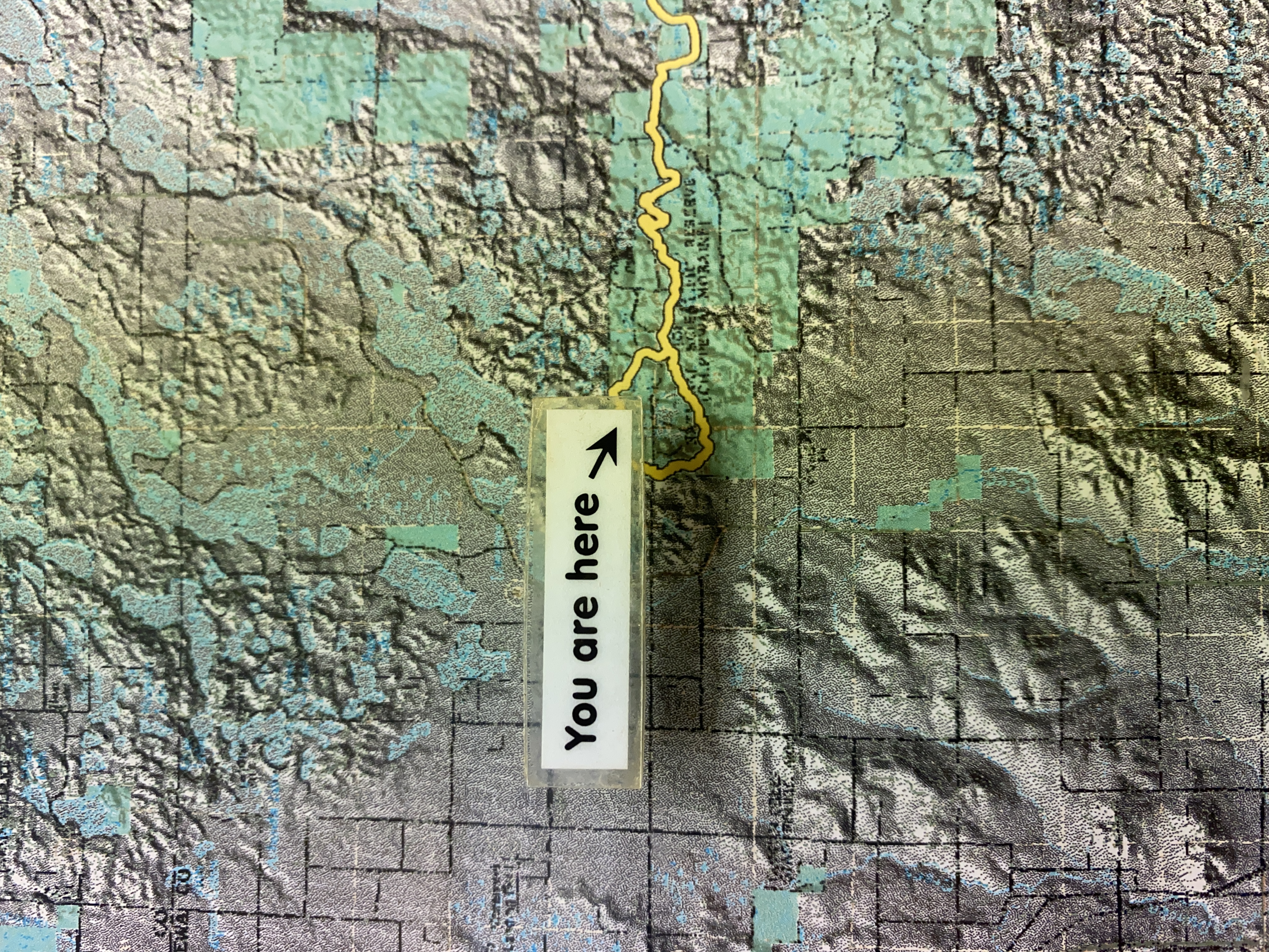 image of map with 'you are here' indicating trail location
